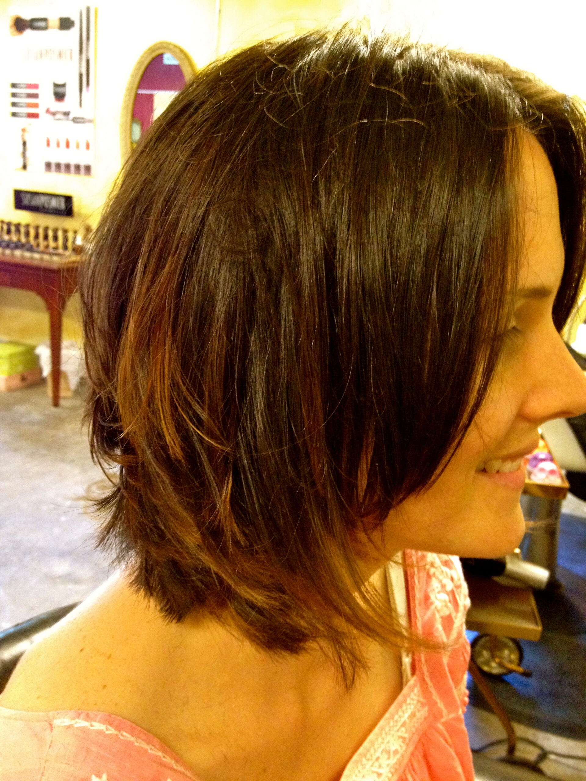 Ombre technique on a bob