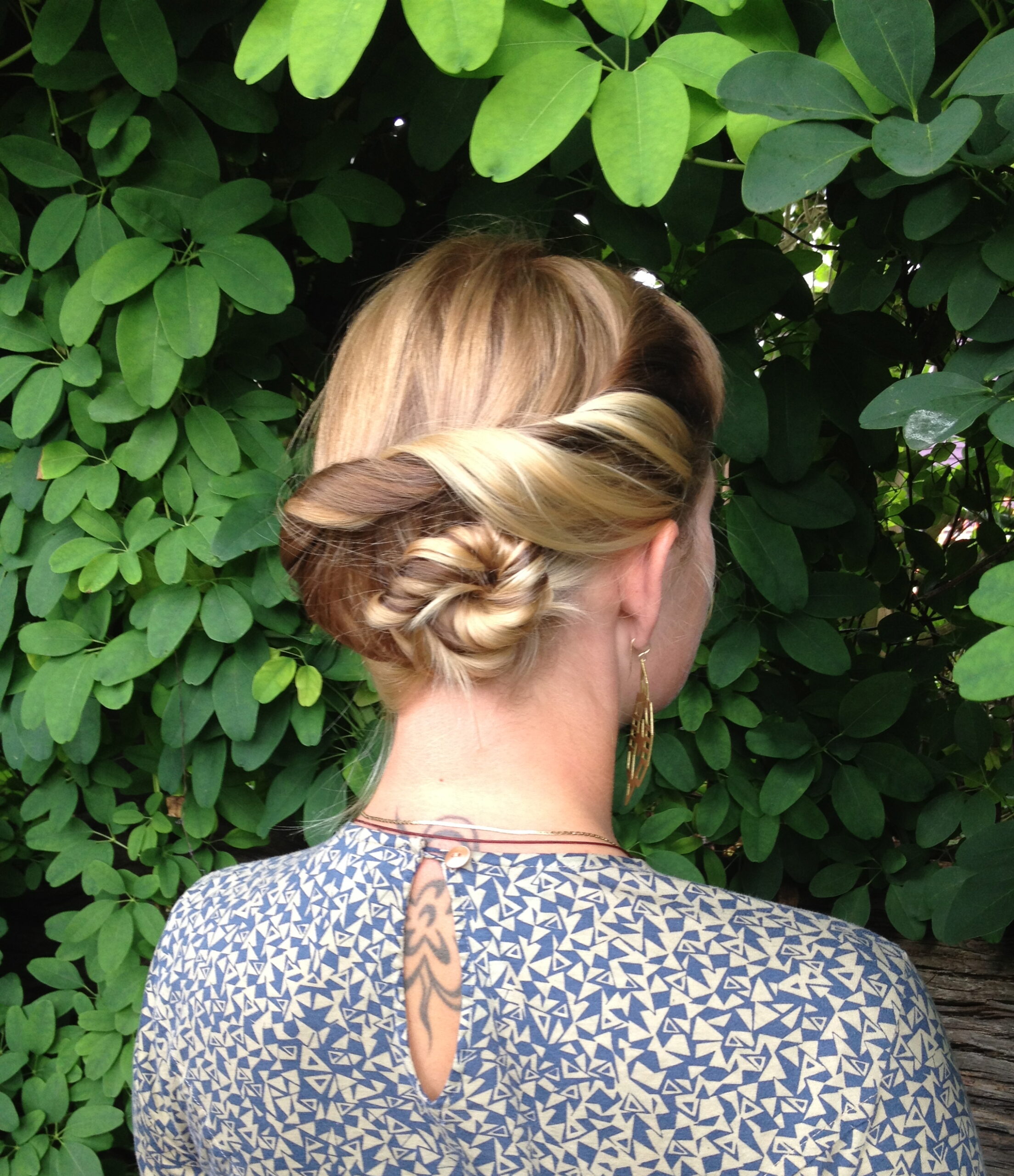 Snake twist bun