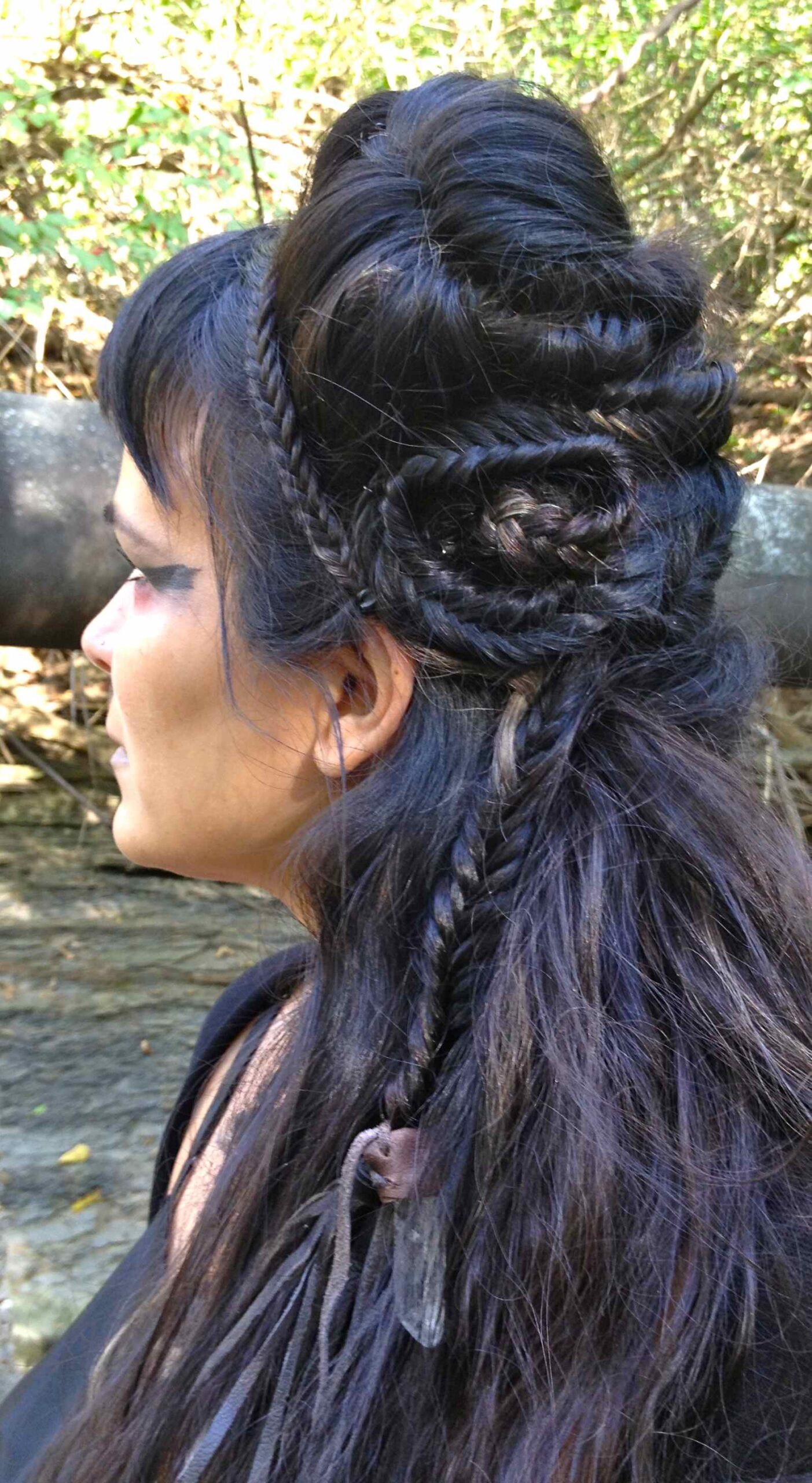 Queen of the Aztecs braided hairstyle.