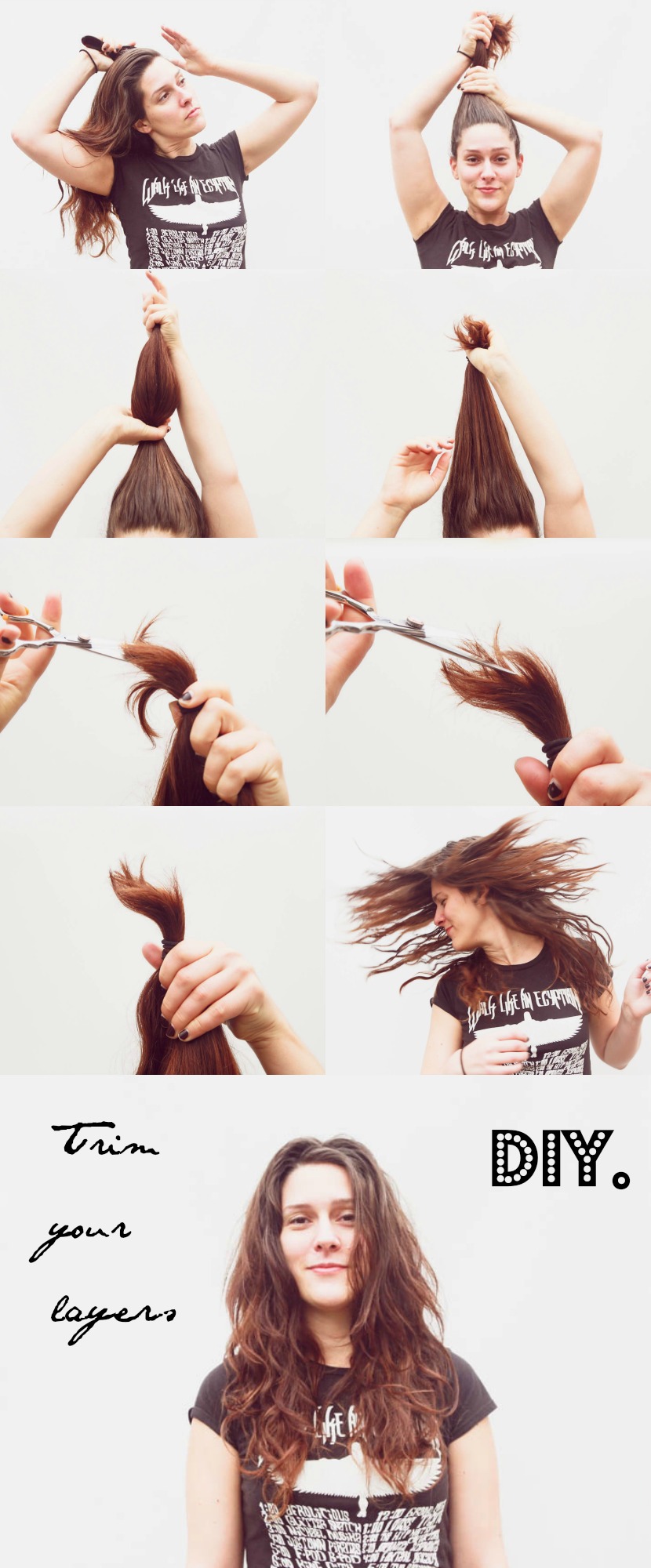 Cut Long Hair Layers Yourself Photos